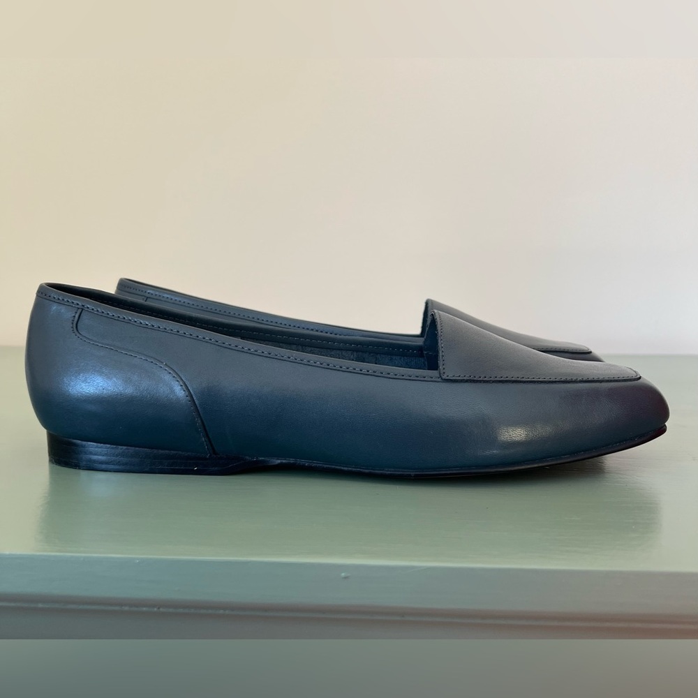 Enzo Liberty Womens Size 9. Blue Leather Flats Loafers Square Toe Shoes - Picture 6 of 8